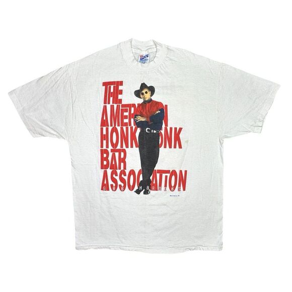 Vintage Hanes 90s The American HonkyTonk Bar Association | Garth Brooks Tour Tee - Picture 1 of 8